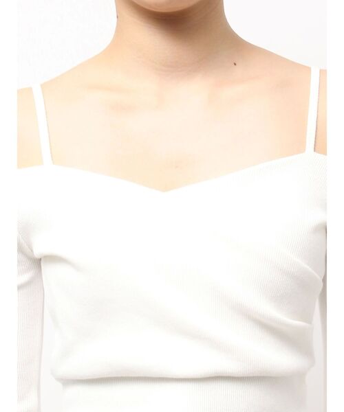 GYDA（ジェイダ）の「カシュクールデザインオフショルトップス（Tシャツ/カットソー・レディース・オフホワイト/ブラック/レッド・FREE）」の18枚目の写真