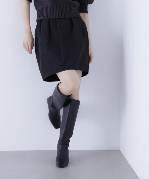 NATURAL BEAUTY BASIC(ナチュラルビューティーベーシック)の「◇【BLANC】ギャザーフォルムミニスカート(スカート・レディース・オフホワイト/ブラック・MEDIUM/SMALL)」の8枚目の写真