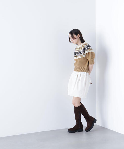 NATURAL BEAUTY BASIC(ナチュラルビューティーベーシック)の「◇【BLANC】ギャザーフォルムミニスカート(スカート・レディース・オフホワイト/ブラック・MEDIUM/SMALL)」の16枚目の写真