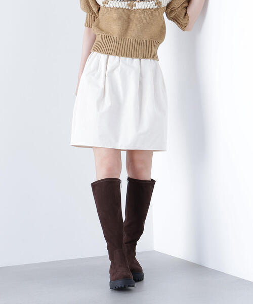 NATURAL BEAUTY BASIC(ナチュラルビューティーベーシック)の「◇【BLANC】ギャザーフォルムミニスカート(スカート・レディース・オフホワイト/ブラック・MEDIUM/SMALL)」の19枚目の写真