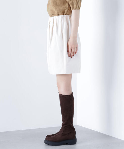 NATURAL BEAUTY BASIC(ナチュラルビューティーベーシック)の「◇【BLANC】ギャザーフォルムミニスカート(スカート・レディース・オフホワイト/ブラック・MEDIUM/SMALL)」の20枚目の写真