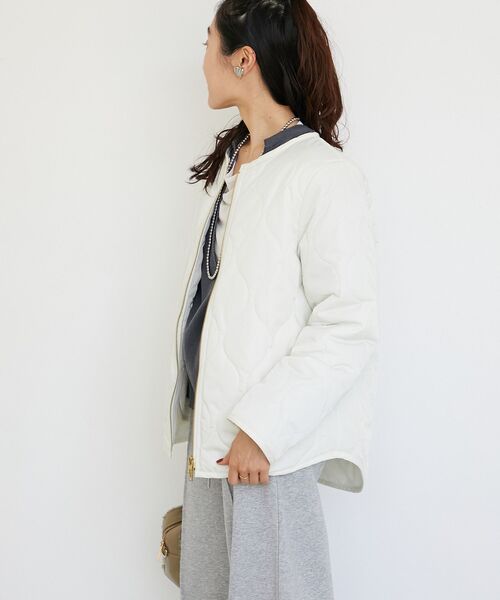 le.coeur blanc（ルクールブラン）の「《WEB限定アイテム》マルチWAYキルティングブルゾン（ブルゾン・レディース・キャメル/アイボリー/ブラック/チャコールグレー・38）」の7枚目の写真