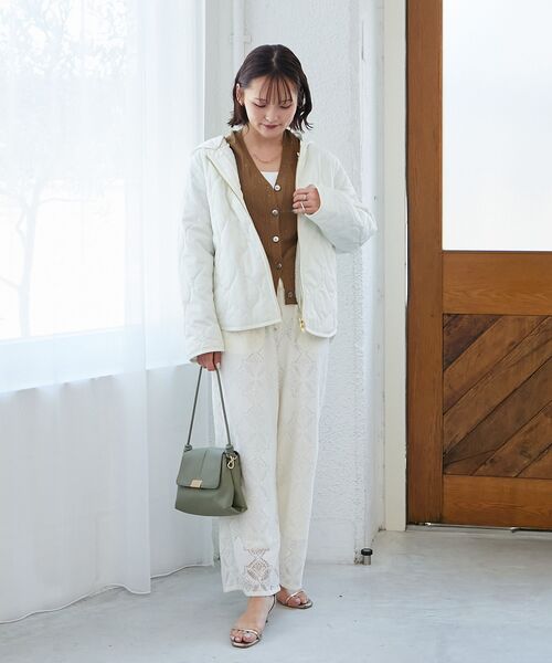 le.coeur blanc（ルクールブラン）の「《WEB限定アイテム》マルチWAYキルティングブルゾン（ブルゾン・レディース・キャメル/アイボリー/ブラック/チャコールグレー・38）」の15枚目の写真