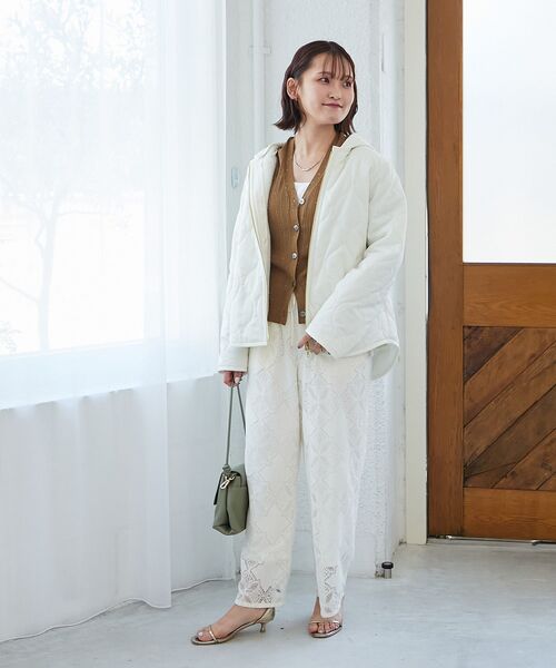 le.coeur blanc（ルクールブラン）の「《WEB限定アイテム》マルチWAYキルティングブルゾン（ブルゾン・レディース・キャメル/アイボリー/ブラック/チャコールグレー・38）」の16枚目の写真