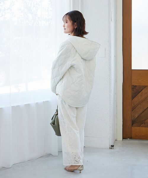 le.coeur blanc（ルクールブラン）の「《WEB限定アイテム》マルチWAYキルティングブルゾン（ブルゾン・レディース・キャメル/アイボリー/ブラック/チャコールグレー・38）」の17枚目の写真