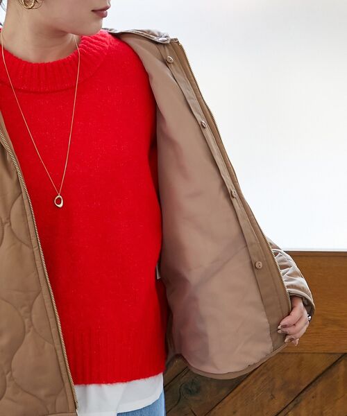 le.coeur blanc（ルクールブラン）の「《WEB限定アイテム》マルチWAYキルティングブルゾン（ブルゾン・レディース・キャメル/アイボリー/ブラック/チャコールグレー・38）」の22枚目の写真