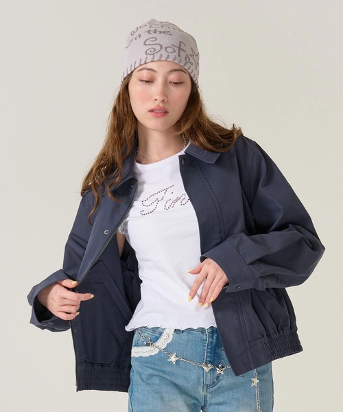 TINA:JOJUN(ティーナジョジュン)の「ラインストーン コンパクト Tシャツ TINA:JOJUN(Tシャツ/カットソー・レディース・ブラック/ホワイト・M)」の12枚目の写真