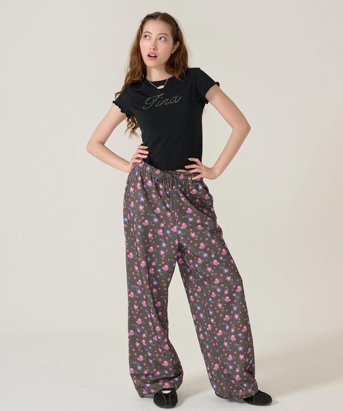 TINA:JOJUN(ティーナジョジュン)の「ラインストーン コンパクト Tシャツ TINA:JOJUN(Tシャツ/カットソー・レディース・ブラック/ホワイト・M)」の15枚目の写真