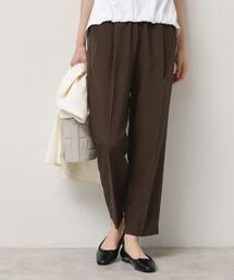 【ウエストゴム・洗える】センターライン入りテーパードパンツ(XS~L)