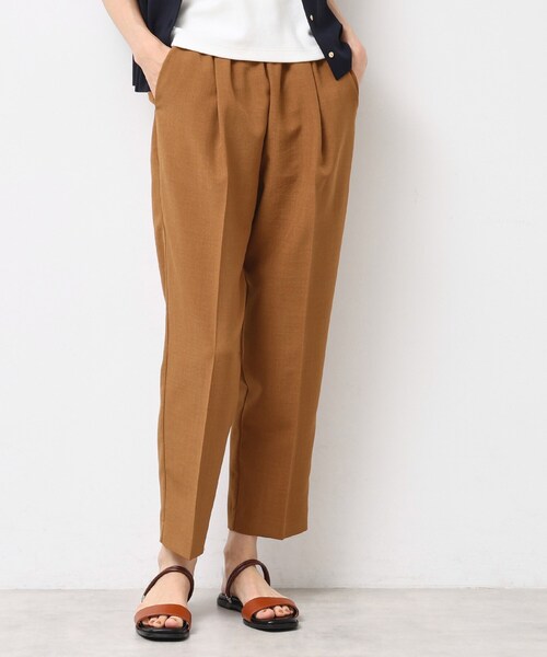 Dessin（デッサン）の「【ウエストゴム・洗える】センターライン入りテーパードパンツ（XS～L）（その他パンツ・レディース・ブラウン系その他/キャメル/チャコールグレー・00/03/02/01）」の8枚目の写真