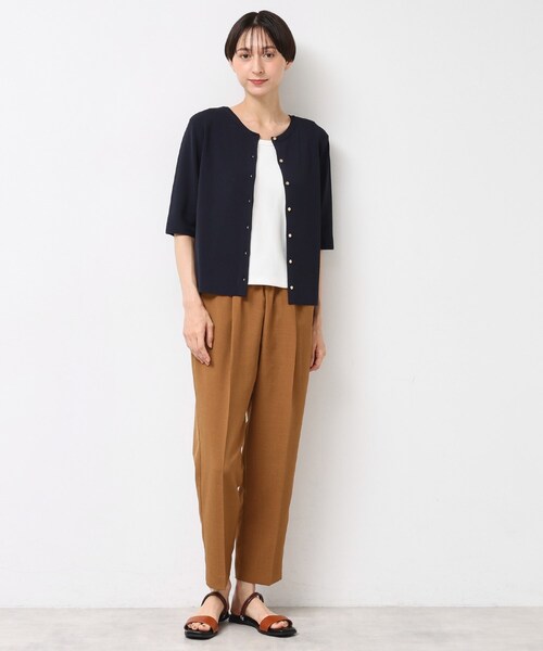 Dessin（デッサン）の「【ウエストゴム・洗える】センターライン入りテーパードパンツ（XS～L）（その他パンツ・レディース・ブラウン系その他/キャメル/チャコールグレー・00/03/02/01）」の10枚目の写真