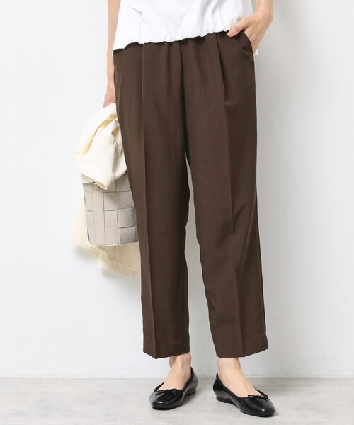 Dessin（デッサン）の「【ウエストゴム・洗える】センターライン入りテーパードパンツ（XS～L）（その他パンツ・レディース・ブラウン系その他/キャメル/チャコールグレー・00/03/02/01）」の12枚目の写真