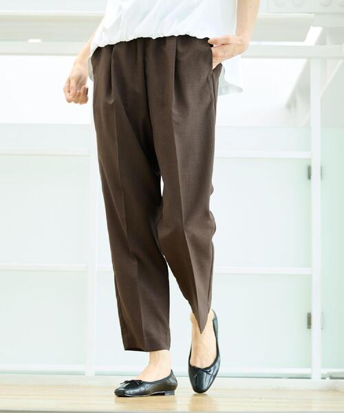 Dessin（デッサン）の「【ウエストゴム・洗える】センターライン入りテーパードパンツ（XS～L）（その他パンツ・レディース・ブラウン系その他/キャメル/チャコールグレー・00/03/02/01）」の16枚目の写真