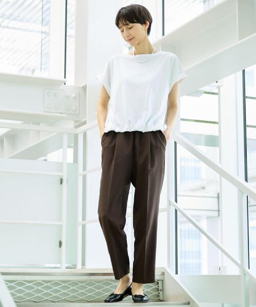 Dessin（デッサン）の「【ウエストゴム・洗える】センターライン入りテーパードパンツ（XS～L）（その他パンツ・レディース・ブラウン系その他/キャメル/チャコールグレー・00/03/02/01）」の18枚目の写真