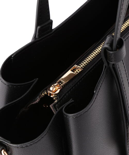 NATURAL BEAUTY BASIC（ナチュラルビューティーベーシック）の「◇ドロップリボントートバッグ（トートバッグ・レディース・ブラック/オフホワイト・ﾌﾘ-）」の7枚目の写真