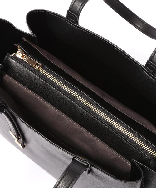 NATURAL BEAUTY BASIC（ナチュラルビューティーベーシック）の「◇ドロップリボントートバッグ（トートバッグ・レディース・ブラック/オフホワイト・ﾌﾘ-）」の11枚目の写真