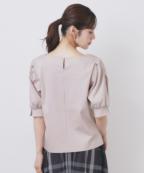 index（インデックス）の「レースドッキングスリーブトップス【洗濯機洗い可/UVケア】（Tシャツ/カットソー・レディース・オフホワイト/サンドベージュ/ネイビー/グリーン系・36/38/40/42）」の20枚目の写真