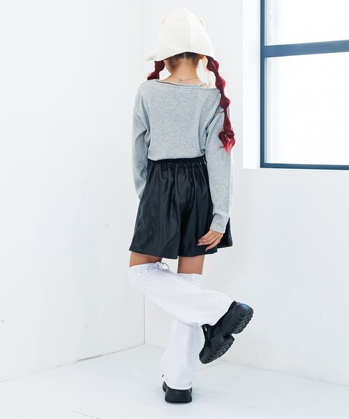 algy（アルジー）の「フェイクレザープリーツショーパン（その他パンツ・キッズ・ブラック/ブラウン・X-SMALL/SMALL/MEDIUM/XX-SMALL）」の7枚目の写真