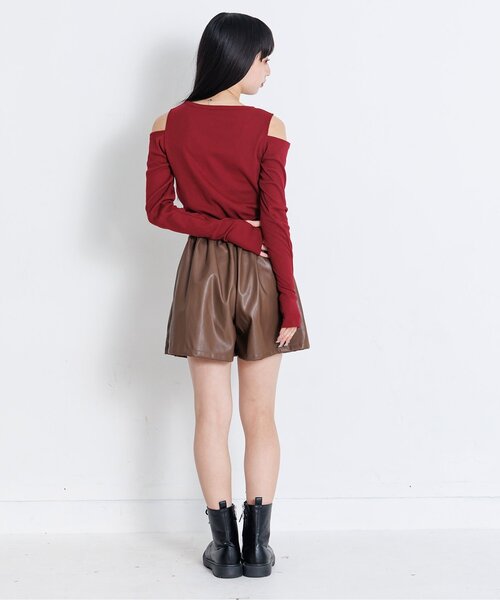 algy（アルジー）の「フェイクレザープリーツショーパン（その他パンツ・キッズ・ブラック/ブラウン・X-SMALL/SMALL/MEDIUM/XX-SMALL）」の10枚目の写真