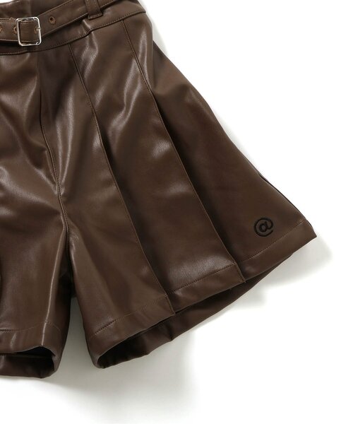 algy（アルジー）の「フェイクレザープリーツショーパン（その他パンツ・キッズ・ブラック/ブラウン・X-SMALL/SMALL/MEDIUM/XX-SMALL）」の4枚目の写真