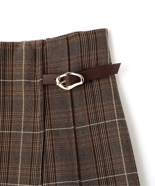 JILL by JILL STUART（ジルバイジルスチュアート）の「◇ウーリッシュフラノラップ風スカパン（その他パンツ・レディース・ブラウン系その他/グレー/ベージュ・MEDIUM/SMALL）」の5枚目の写真