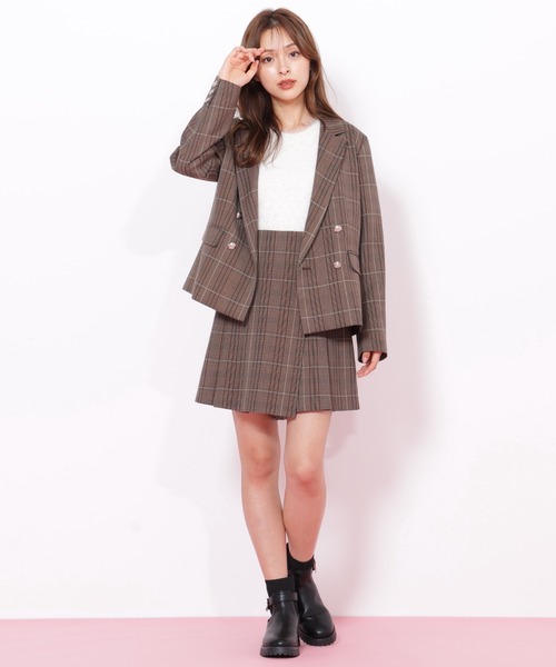 JILL by JILL STUART（ジルバイジルスチュアート）の「◇ウーリッシュフラノラップ風スカパン（その他パンツ・レディース・ブラウン系その他/グレー/ベージュ・MEDIUM/SMALL）」の12枚目の写真