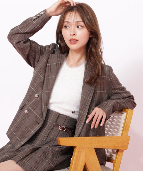 JILL by JILL STUART（ジルバイジルスチュアート）の「◇ウーリッシュフラノラップ風スカパン（その他パンツ・レディース・ブラウン系その他/グレー/ベージュ・MEDIUM/SMALL）」の13枚目の写真