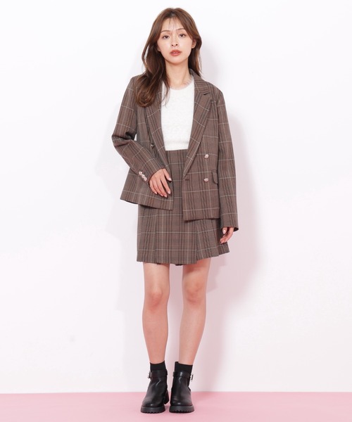 JILL by JILL STUART（ジルバイジルスチュアート）の「◇ウーリッシュフラノラップ風スカパン（その他パンツ・レディース・ブラウン系その他/グレー/ベージュ・MEDIUM/SMALL）」の10枚目の写真