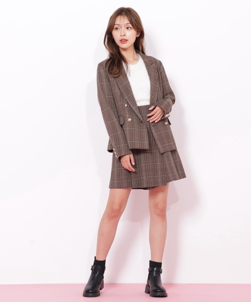 JILL by JILL STUART（ジルバイジルスチュアート）の「◇ウーリッシュフラノラップ風スカパン（その他パンツ・レディース・ブラウン系その他/グレー/ベージュ・MEDIUM/SMALL）」の11枚目の写真