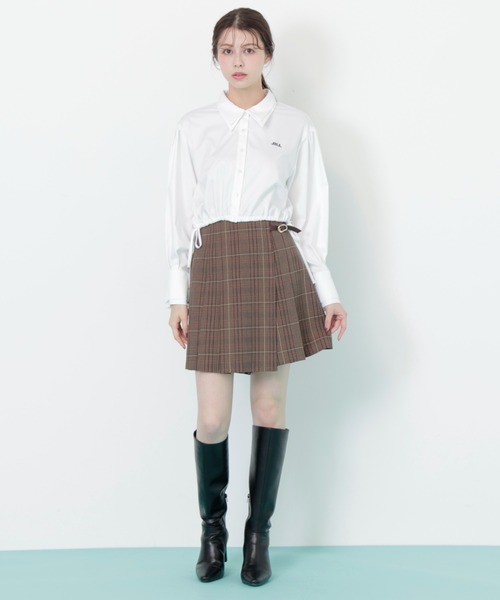 JILL by JILL STUART（ジルバイジルスチュアート）の「◇ウーリッシュフラノラップ風スカパン（その他パンツ・レディース・ブラウン系その他/グレー/ベージュ・MEDIUM/SMALL）」の20枚目の写真