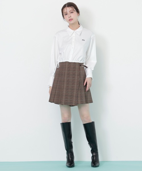 JILL by JILL STUART（ジルバイジルスチュアート）の「◇ウーリッシュフラノラップ風スカパン（その他パンツ・レディース・ブラウン系その他/グレー/ベージュ・MEDIUM/SMALL）」の19枚目の写真