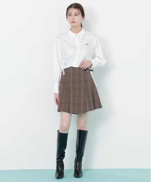 JILL by JILL STUART（ジルバイジルスチュアート）の「◇ウーリッシュフラノラップ風スカパン（その他パンツ・レディース・ブラウン系その他/グレー/ベージュ・MEDIUM/SMALL）」の21枚目の写真