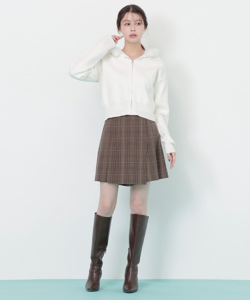 JILL by JILL STUART（ジルバイジルスチュアート）の「◇ウーリッシュフラノラップ風スカパン（その他パンツ・レディース・ブラウン系その他/グレー/ベージュ・MEDIUM/SMALL）」の22枚目の写真