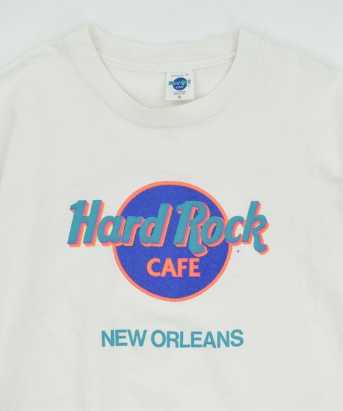 VINTAGE（ヴィンテージ）の「【USED】90’s HARD ROCK CAFE 企業ロゴ Tシャツ USA製（Tシャツ/カットソー・メンズ・ホワイト・X-LARGE）」の2枚目の写真