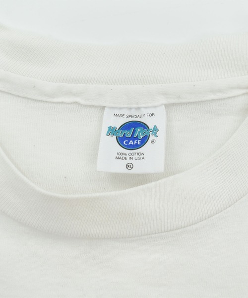 VINTAGE（ヴィンテージ）の「【USED】90’s HARD ROCK CAFE 企業ロゴ Tシャツ USA製（Tシャツ/カットソー・メンズ・ホワイト・X-LARGE）」の3枚目の写真