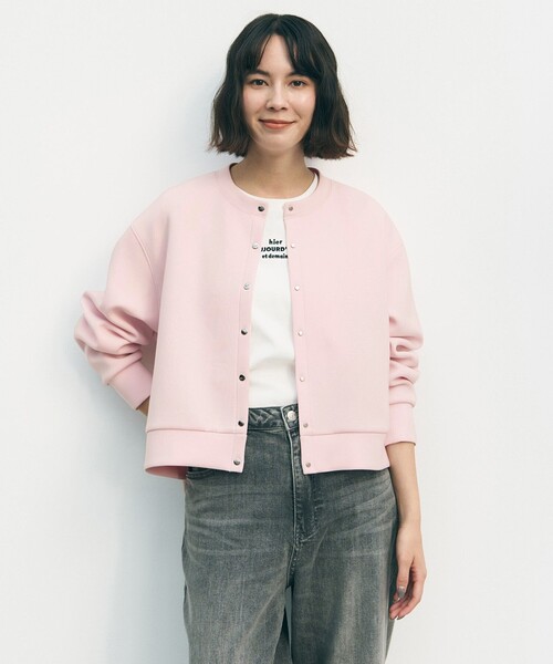 UNFILO(アンフィーロ)の「【新色追加】BEAUTY FORM JERSEY スナップカーディガン(カーディガン/ボレロ・レディース・ベージュ系/ピンク系1/ブルー系/ブラック系/グレー系/ダークブラウン系/ライトグレー系/ネイビー系/ローズ系・SMALL/MEDIUM)」の12枚目の写真