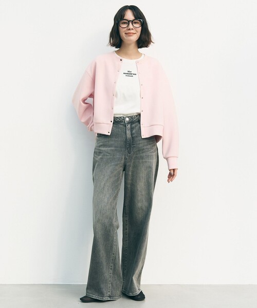 UNFILO(アンフィーロ)の「【新色追加】BEAUTY FORM JERSEY スナップカーディガン(カーディガン/ボレロ・レディース・ベージュ系/ピンク系1/ブルー系/ブラック系/グレー系/ダークブラウン系/ライトグレー系/ネイビー系/ローズ系・SMALL/MEDIUM)」の14枚目の写真