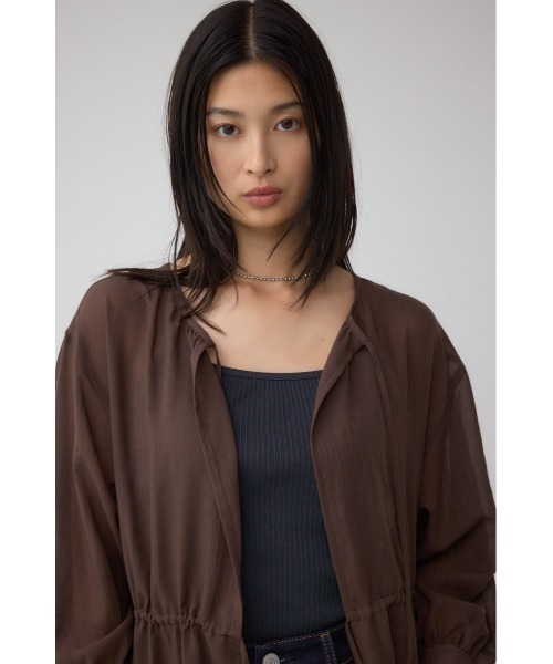 AZUL by moussy(アズールバイマウジー)の「前後2WAY5分袖前リボンブラウス(シャツ/ブラウス・レディース・アイボリー/ブラック/ブラウン・FREE)」の16枚目の写真