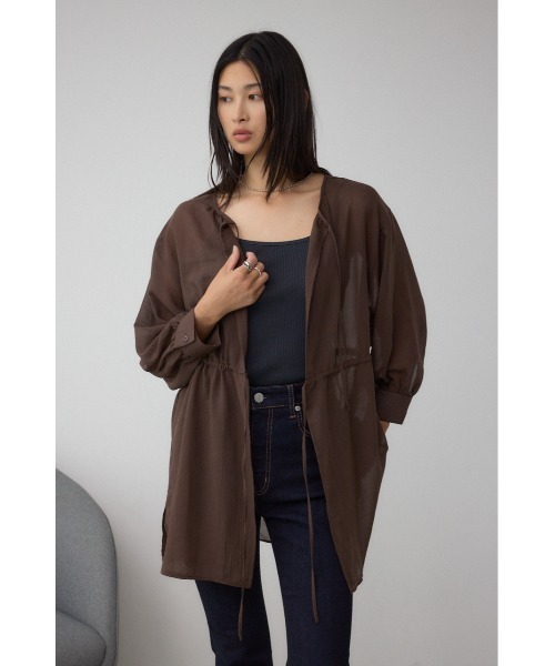 AZUL by moussy(アズールバイマウジー)の「前後2WAY5分袖前リボンブラウス(シャツ/ブラウス・レディース・アイボリー/ブラック/ブラウン・FREE)」の17枚目の写真