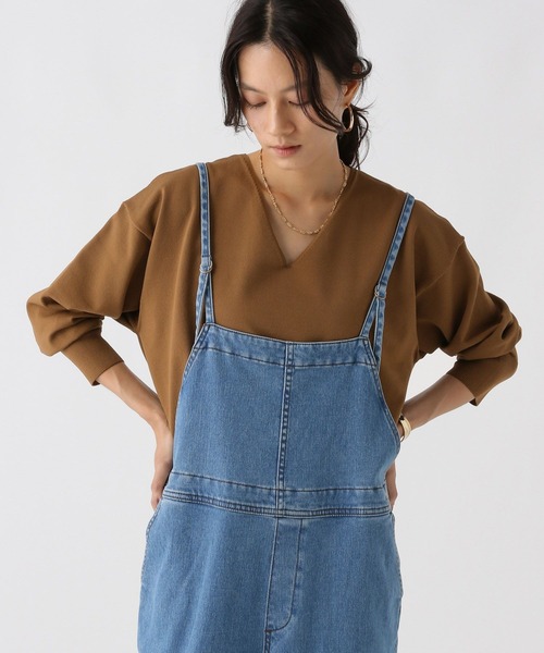 Elura（エルーラ）の「Vネックハリカンニット/588170（ニット/セーター・レディース・イエロー/オレンジ/キャメル/ブラック/ライトベージュ/ライトピンク・FREE）」の4枚目の写真