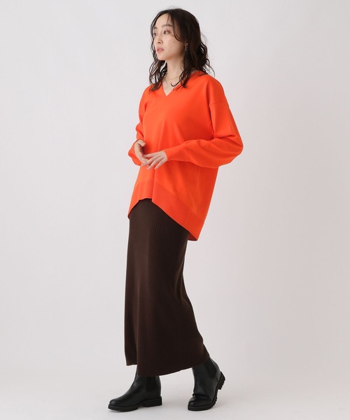 Elura（エルーラ）の「Vネックハリカンニット/588170（ニット/セーター・レディース・イエロー/オレンジ/キャメル/ブラック/ライトベージュ/ライトピンク・FREE）」の17枚目の写真