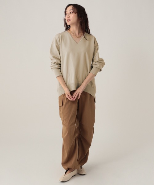 Elura（エルーラ）の「Vネックハリカンニット/588170（ニット/セーター・レディース・イエロー/オレンジ/キャメル/ブラック/ライトベージュ/ライトピンク・FREE）」の9枚目の写真