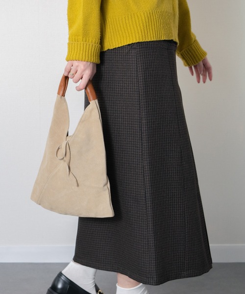 【ANDREA CARDONE】スモールサイズスエードバッグ(Q56483)