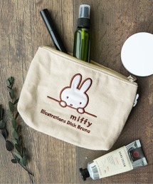 SAC'S BARJean（サックスバージーン）の「【miffy/ミッフィー】 刺繍帆布ポーチ（M）（ポーチ）」