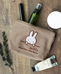 SAC'S BARJean（サックスバージーン）の「【miffy/ミッフィー】 刺繍帆布ポーチ（M）（ポーチ）」