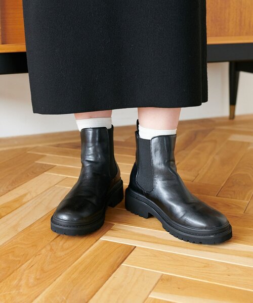 DISCOAT（ディスコート）の「サイドゴアチェルシーブーツ（ブーツ・レディース・ブラウン/ブラック・MEDIUM/LARGE）」の9枚目の写真