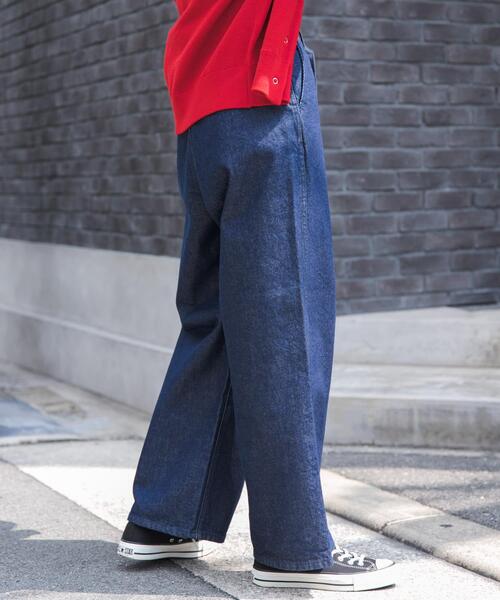 FORK&SPOON(フォークアンドスプーン)の「FORK&SPOON JFデニムベルトセットルーズパンツ(デニムパンツ・レディース・ワンウォッシュ/ブルー・2/1)」の4枚目の写真