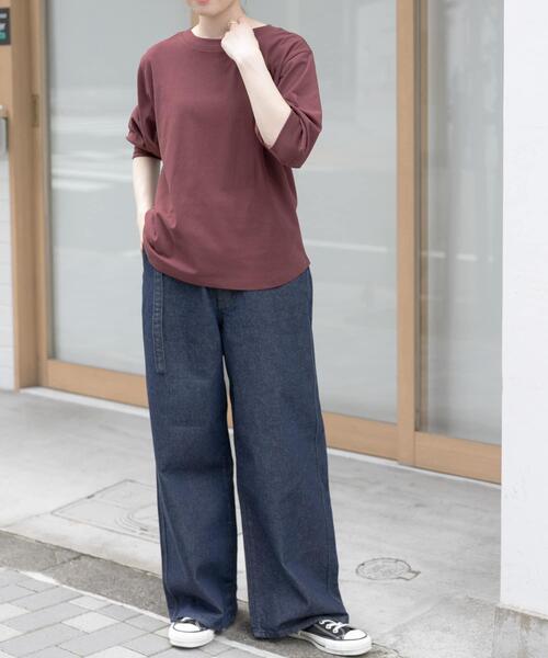 FORK&SPOON(フォークアンドスプーン)の「FORK&SPOON JFデニムベルトセットルーズパンツ(デニムパンツ・レディース・ワンウォッシュ/ブルー・2/1)」の8枚目の写真