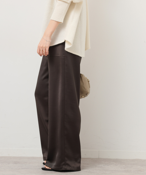 JOURNAL STANDARD relume(ジャーナルスタンダード レリューム)の「《追加 / 新色》サテンベイカーパンツ(その他パンツ・レディース・ブラック/ブラウン/キャメル・36/38)」の4枚目の写真