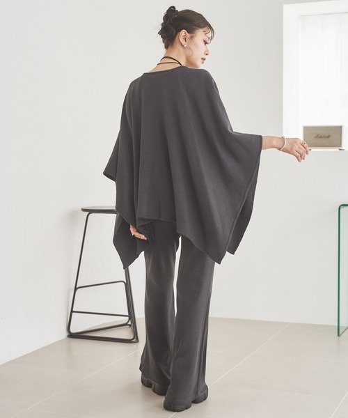 LAULEN(ローレン)の「shawl cardigan relax 3set /ショールカーディガンリラックス3点セット(セットアップ・レディース・ブラック/チャコールグレー・FREE)」の17枚目の写真